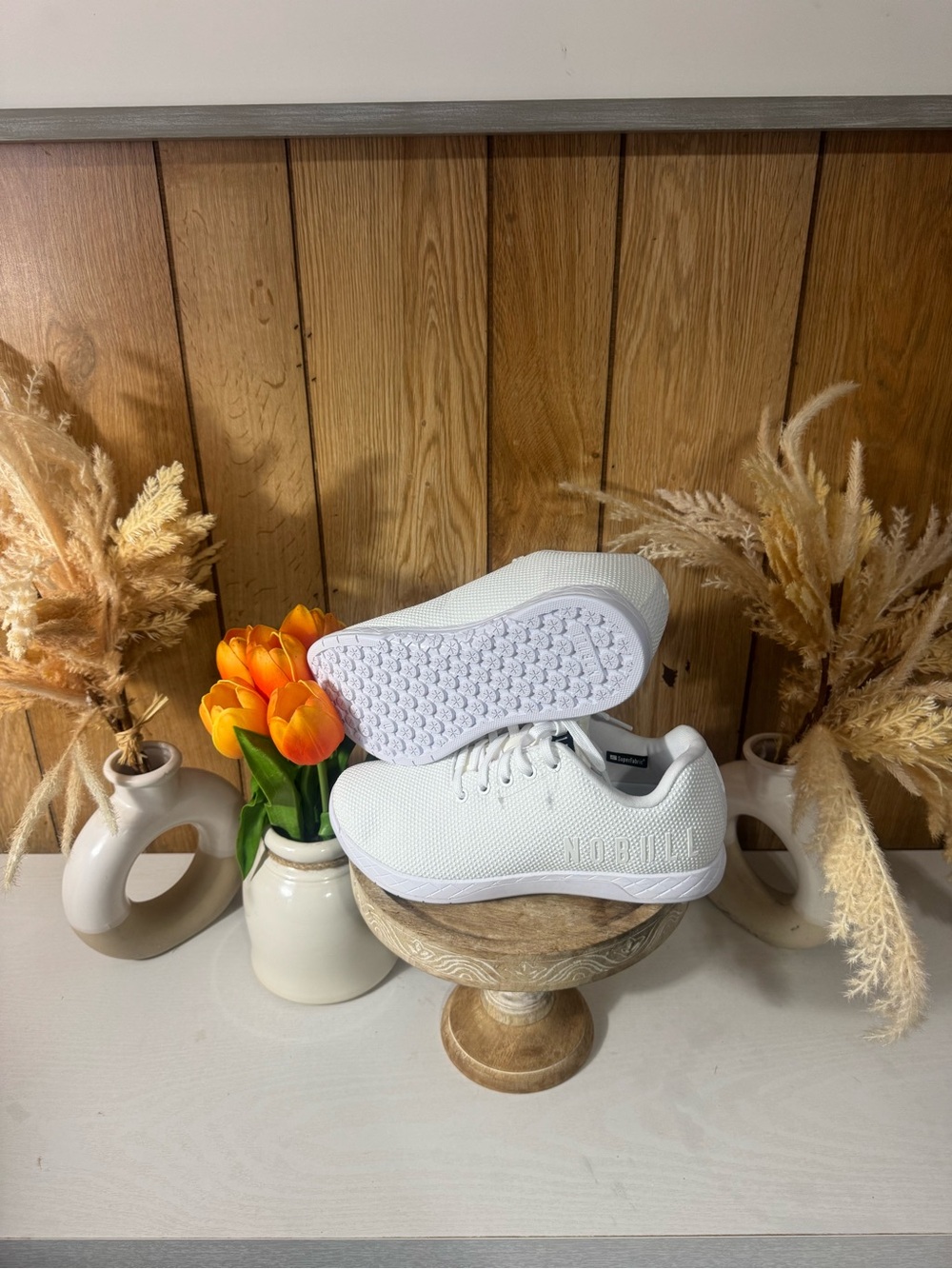 NOBULL White Knit Training Sneakers
